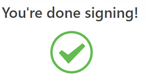Signing Checkmark