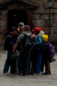 Ann With Children in Moscow