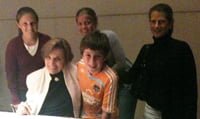 Stephanie and her family with Sylvia Earle
