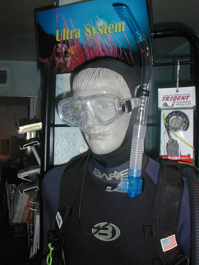 Al with his mask and snorkel