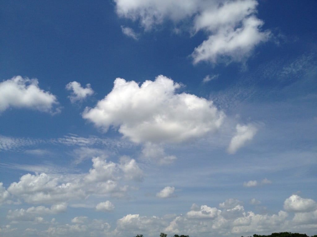 Texas Blue Sky and Puffy Clouds