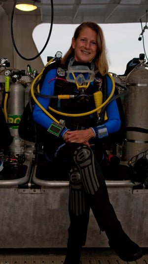 Stephanie Watowich in Truk Lagoon