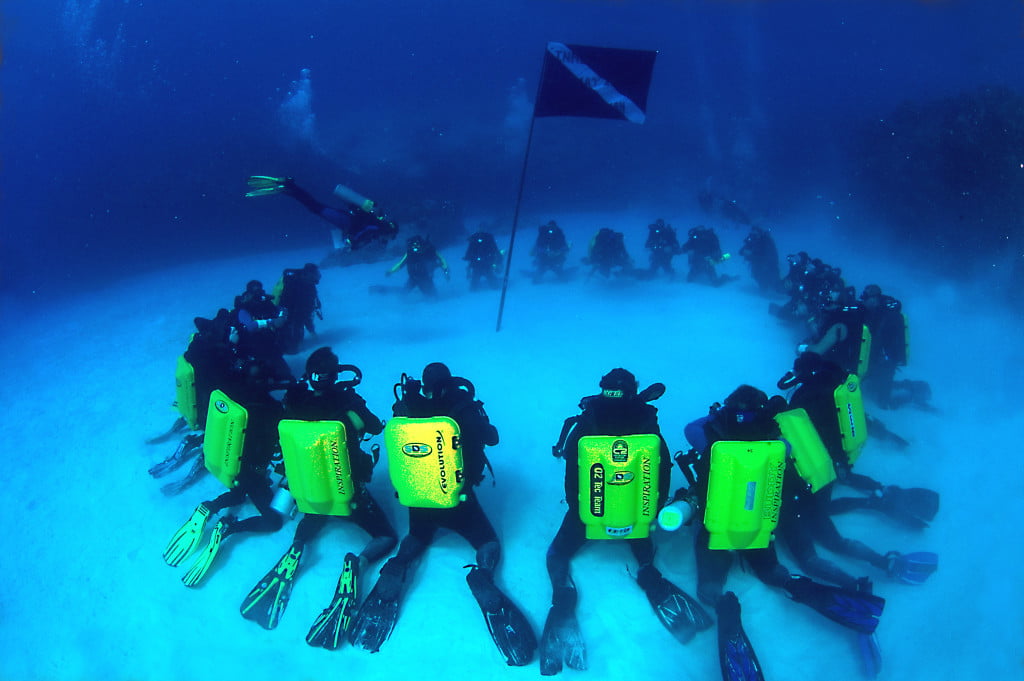 Rebreather Divers in Grand Cayman