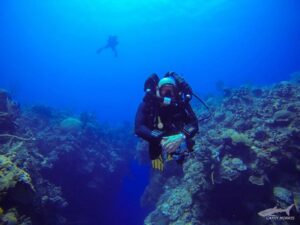 Eric On a Rebreather Dive in Grand Cayman