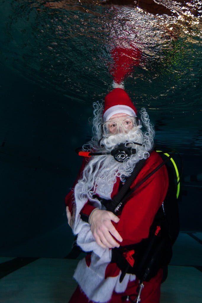 Travis Hershey Stars as the Scuba Santa