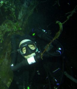 Jess Stark in Truk LAgoon